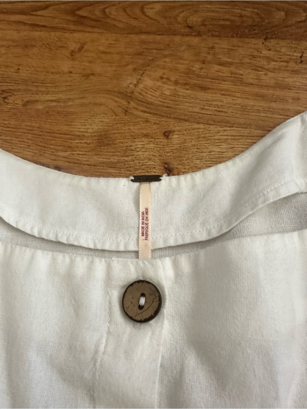 Free People White Button Front Dress M Cotton Linen - Picture 3 of 16